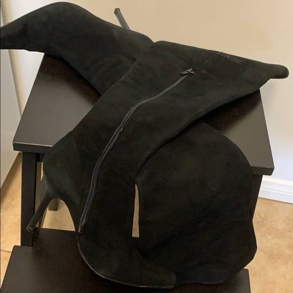 Bebe over the knee boots size 7 black suede - Picture 7 of 7